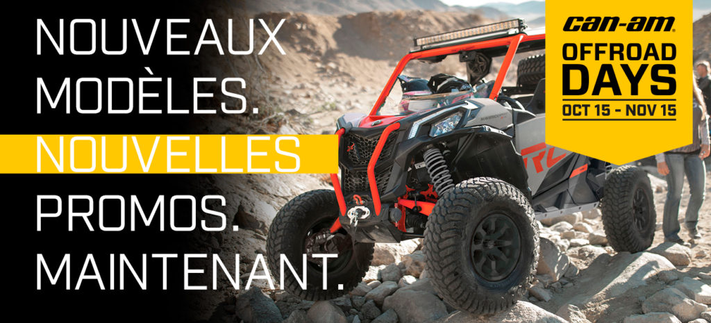promotion can am offroad du 15 octobre au 15 novembre 2021 pour ssv maverick traxter. concession motricity chenove